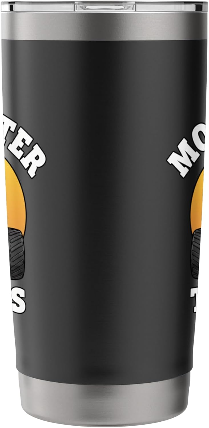 Moo-nster Trucks Cow Boys Funny Farm Animal Stainless Steel Insulated Tumbler