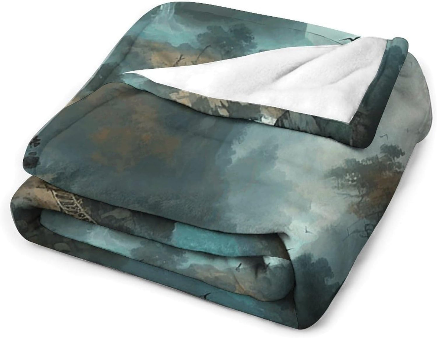 Water and Rocks Throw Blanket for Couch Super Soft Warm Lightweight Throw Blankets Cozy Flannel Bed Blanket Cute Decorative Blankets for All Seasons Home Decor Gift 40"*50" （100 * 130cm）