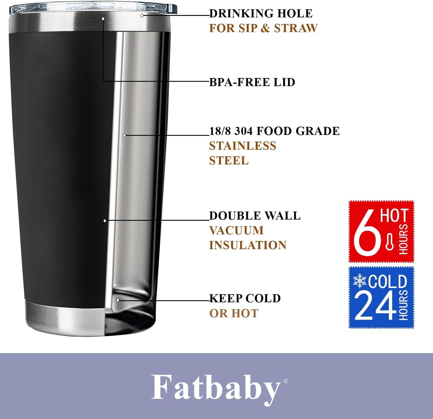 Funny Brother Tumbler from Sister, Christmas Father's Day Thanksgiving Gifts Drinking Cup for Brother from Sister, Vacuum Insulated Stainless Steel Travel Tumbler 20oz