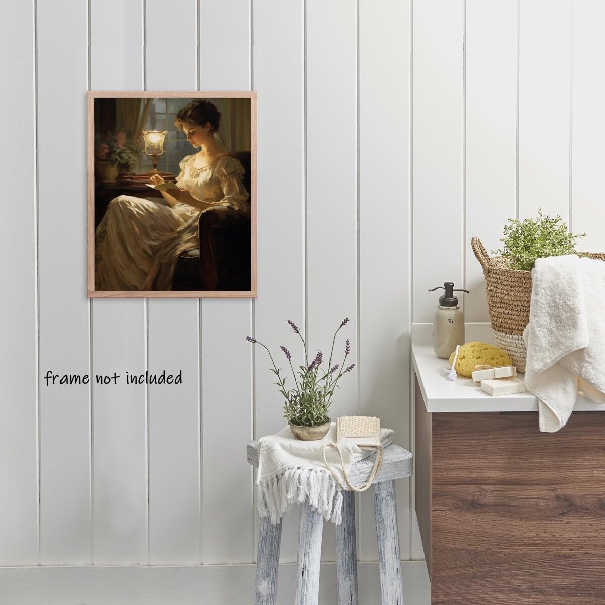 Heltrappe Retro Female Portrait Reading Poster Victorian Wall Art Dark Academia library wall decor Vintage Antique Print for Office Bedroom Living Room wall decor Unframed12x16inch