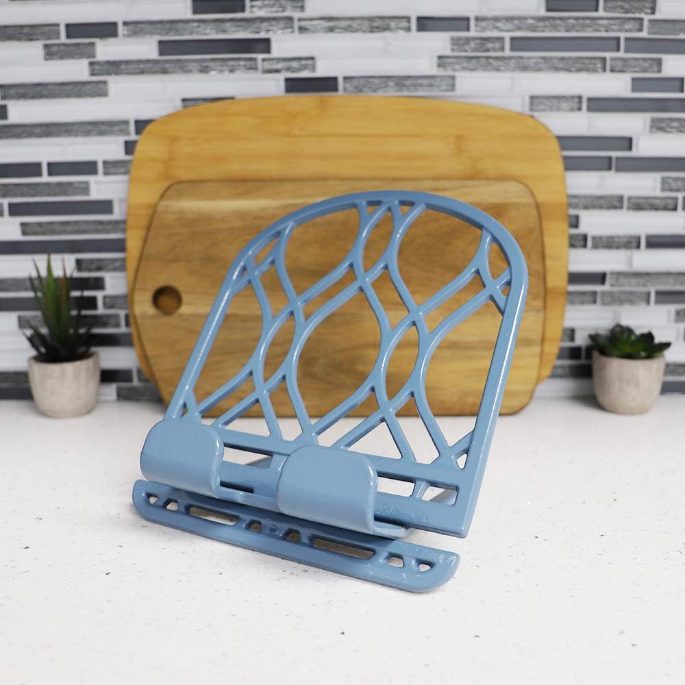 Home Basics Iris Cast Iron Tablet Cook Book Stand (1, Slate)