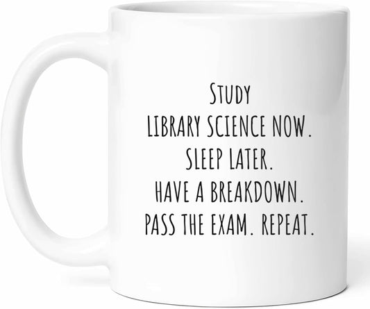 Library Science Student Mug - Information Specialist Coffee Cup - Book Lover Funny Gift From Friends - Researcher Tea Mugs - Enthusiast Cups - 11 Oz Ceramic Gifts For Future Librarians, Birthday, Him