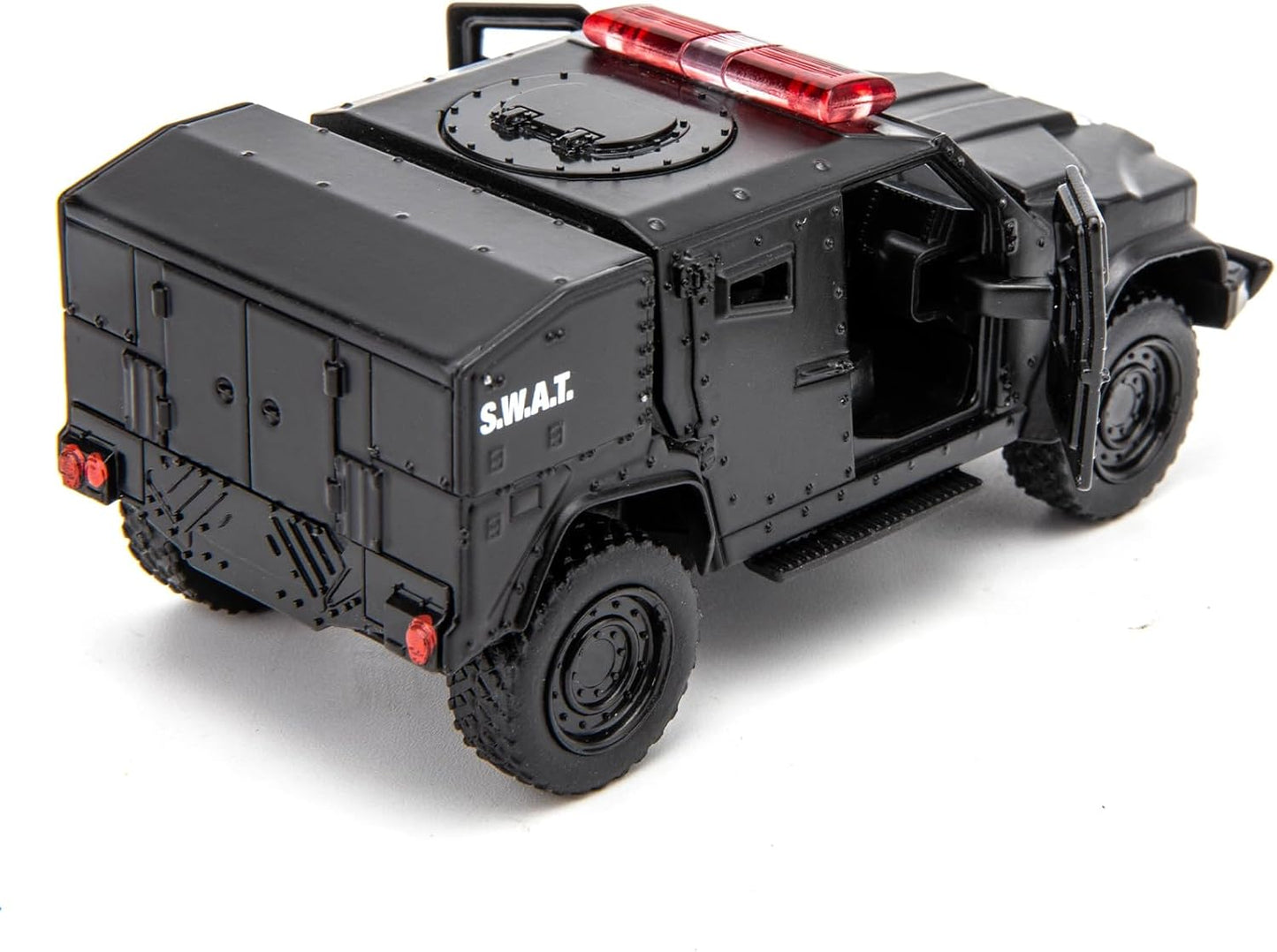 BDTCTK 1/36 Scale JLTV Armored Car Police Car Model, Zinc Alloy Die-Cast Pull Back Vehicles Kid Toys for Boy Girl Gift (Black)