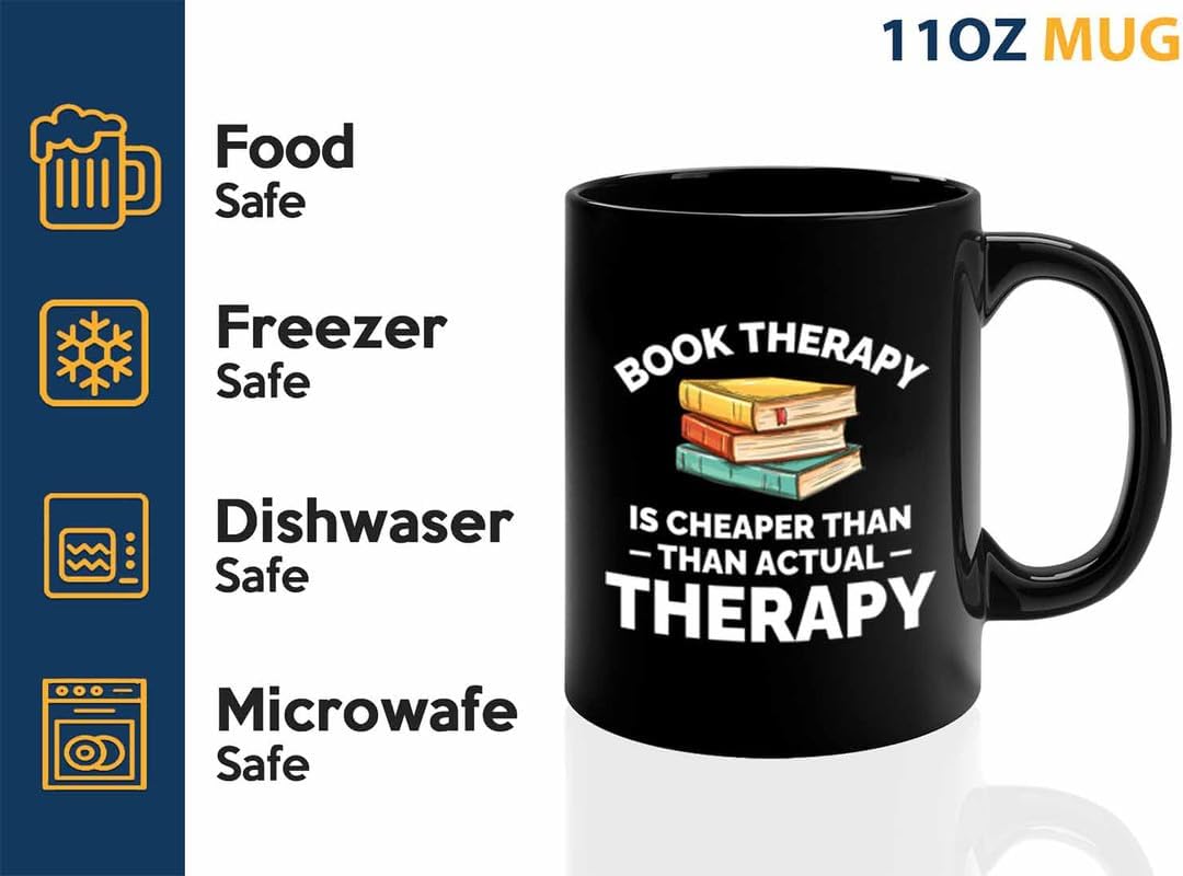 Book Lover Coffee Mug 11oz Black - Cheaper than actual - Gift For Poets Bookish People Bibliophile Librarian Book Club Reader