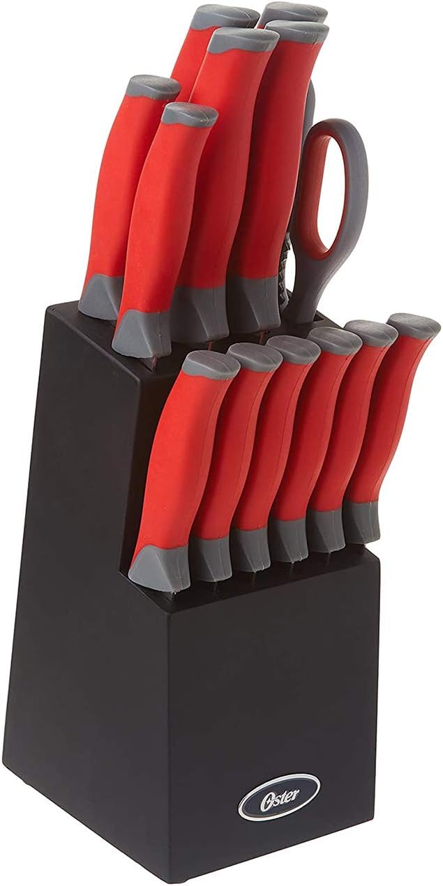 Oster Lindbergh 14 Piece Cutlery Set, Red