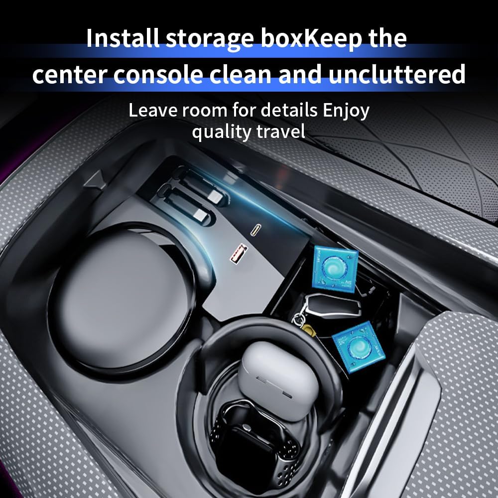 Car USB Hub Docking Station for Mercedes Benz E Class 2024 2025 2026 E350 E450 Sedan Wagon Type-C Fast Charger Auto Interior Centre Console Accessories Cigarette Lighter Phone Charging Adapter