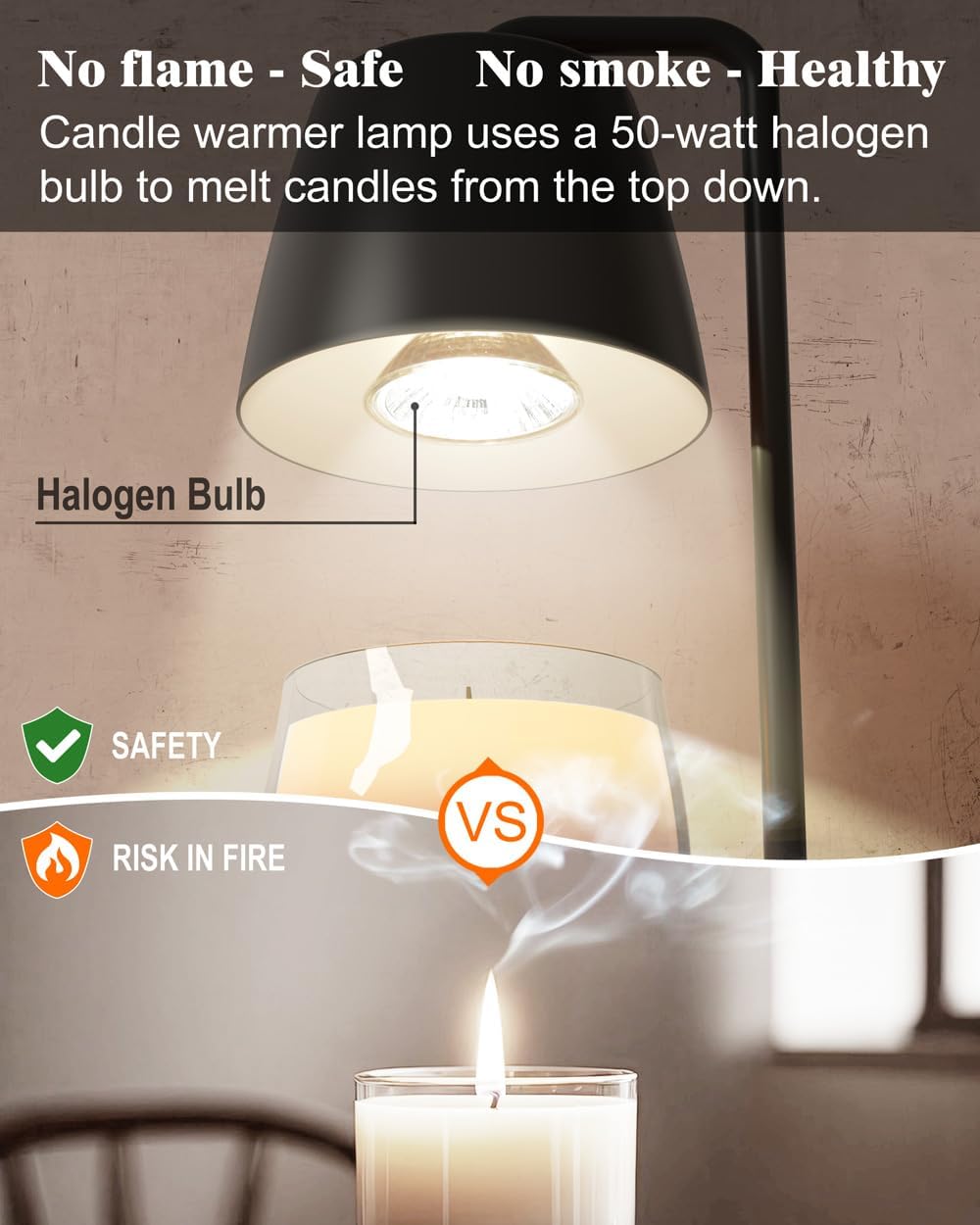 Candle Warmer Lamp Black