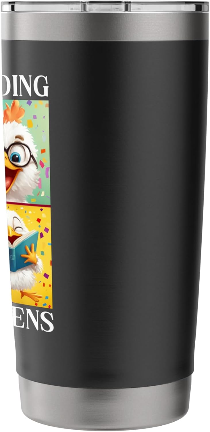 Chicken Love Reading And Chickens Child Book Lover Stainless Steel Insulated Tumbler