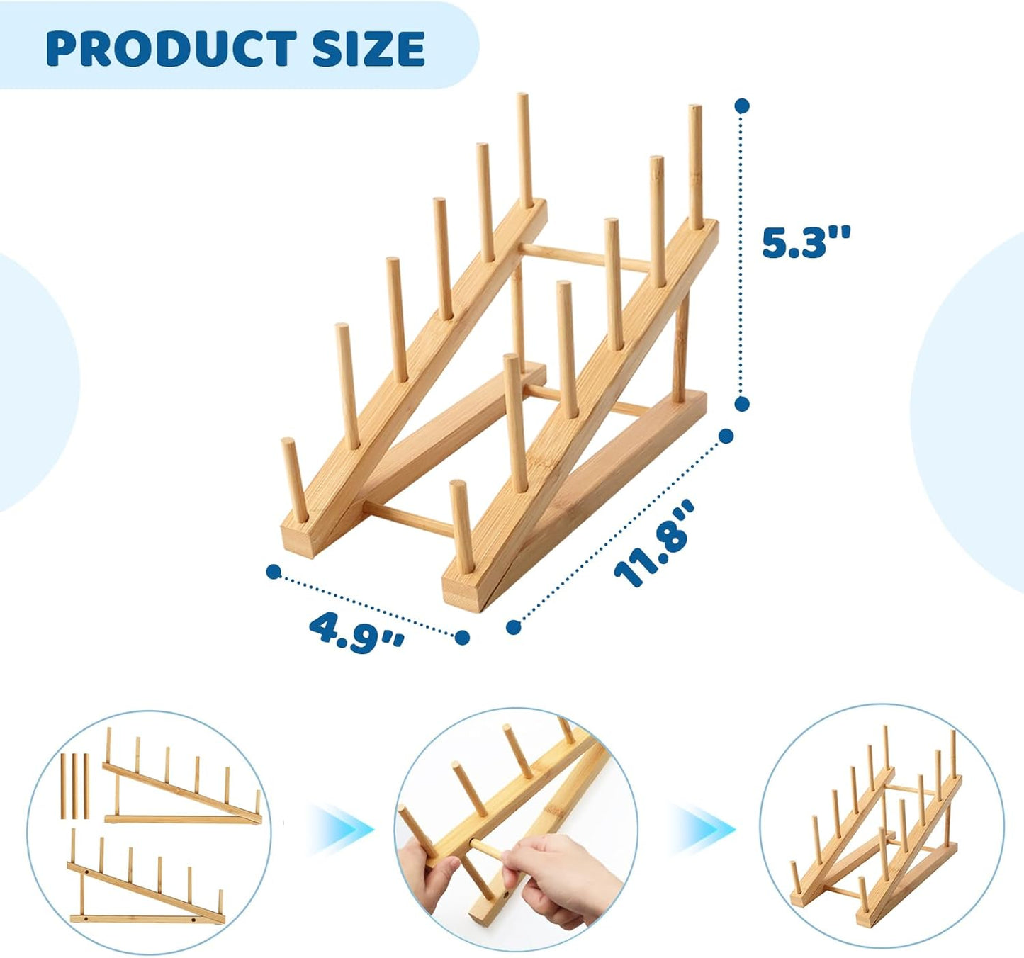 2 PCS Bookshelf For Kids Room, Toddler Bookshelf, Mini Bookshelf, Desktop Shelf, Nursery Book Shelves, Wooden Kids Book Shelf Organize Storage Rack For Living Room, Bedroom, Home Office (Natural)