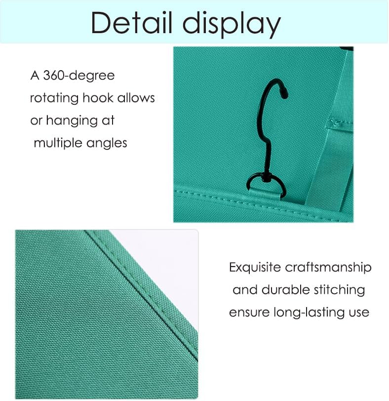 Bedside Caddy Bedside Storage Organizer ,Bed Caddy With Thickened Material Suitable for Homes, Dormitories, Hospitals, Cribs, RVs，Great for Magazines,Books ,Remote, Phone (Green)