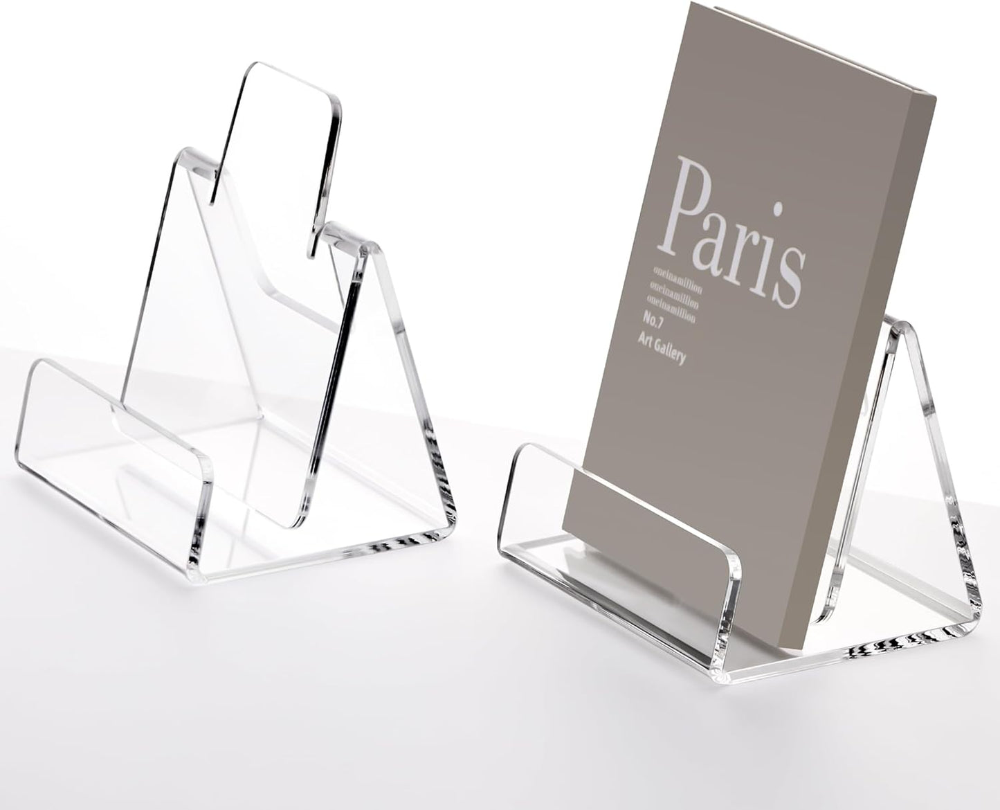YUXUN Clear Acrylic Display Stand, Book Stand Postcard Display Holder for Artworks Display Easel for Comics Photos Easel Holder for Books, Pictures & CDs