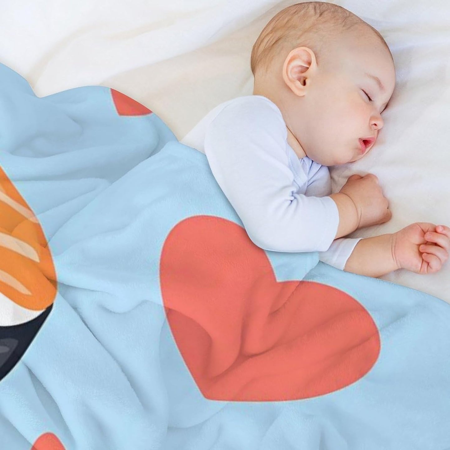 Cute Sushis Throw Blanket for Couch Bed Plush Cozy Fuzzy Flannel Blanket for All Season 60"x80"