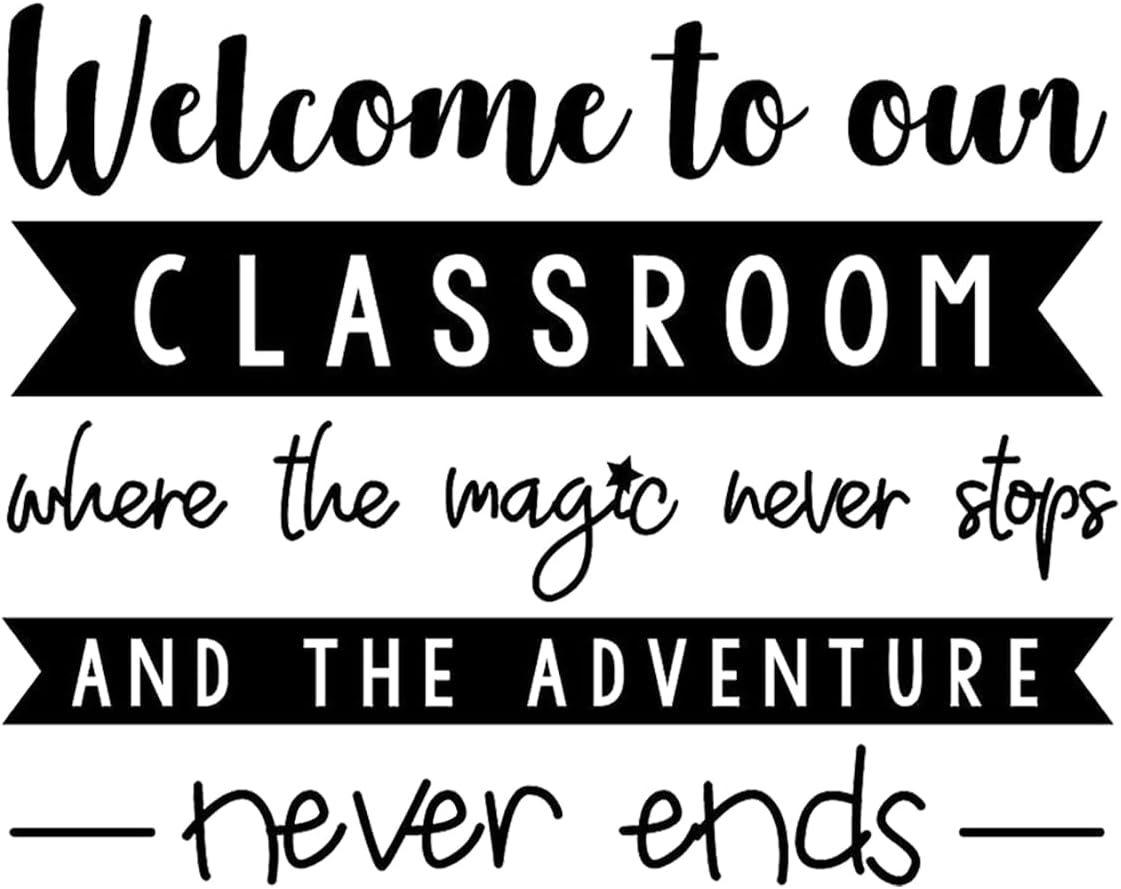 Wall Decals | Inspirational Wall Decor Stickers - Removable Peel and Stick Wall Stickers for Classroom, Library Decor, Playroom, Home School and Education Spaces - Quotes Wall Decor - 20" x 16.5"