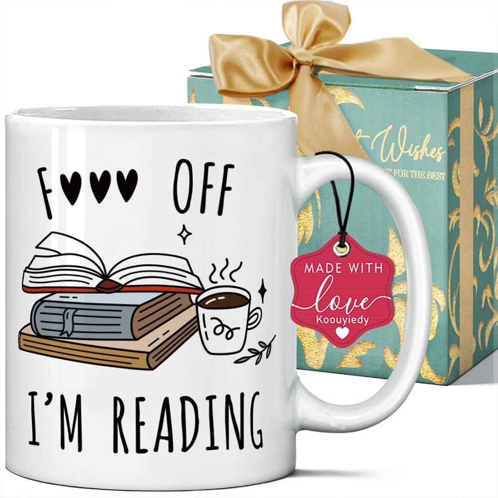Funny Gifts for Book Lovers Reading Themed Coffee Mugs 11oz Bookish Gifts for Women - Book Club Gift - Librarian Reader Gift for Bookworms