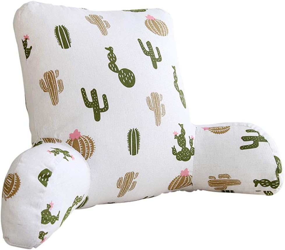 Back Support Pillow Removable Cover Arm Support Reading Relaxing Watching TV 3 Colors Optional (Color : B Size: 53x42x20cm)