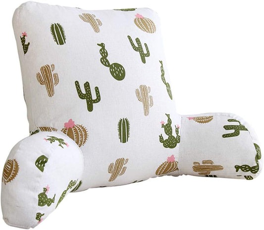 Back Support Pillow Removable Cover Arm Support Reading Relaxing Watching TV 3 Colors Optional (Color : B Size: 53x42x20cm)