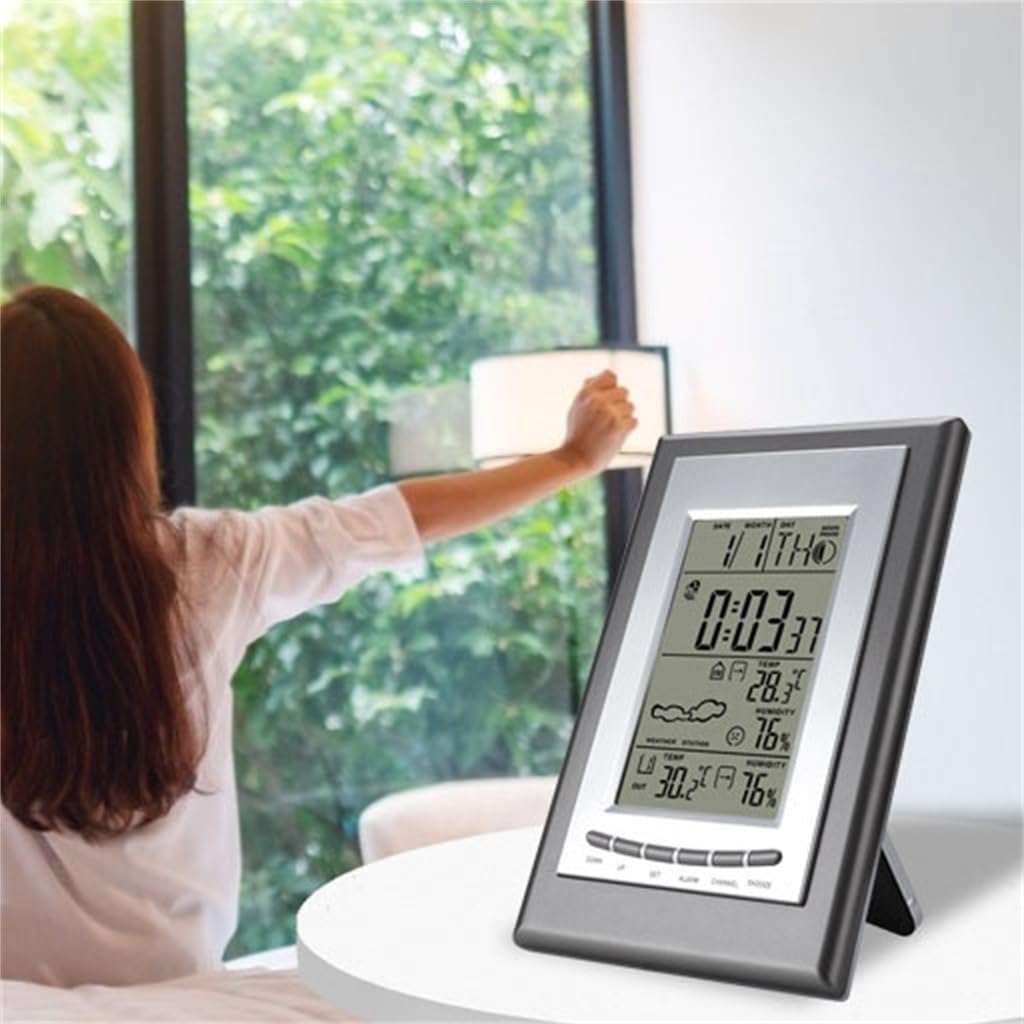 Weather Station Indoor and Outdoor Temperature thermometers, Household wall Mounted Desktop Type