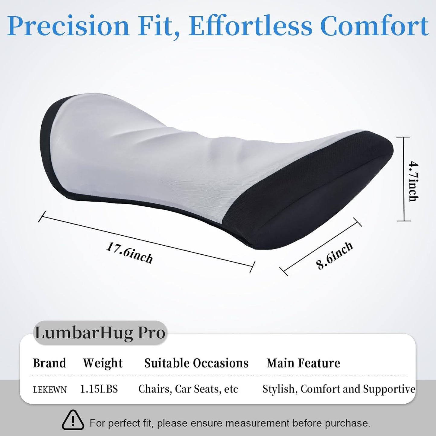 Lumbar Support Pillow for Office Chair - Lumbar Pillow for Car - Ergonomic Lumbar Support Pillow for Car Back Support Cushion
