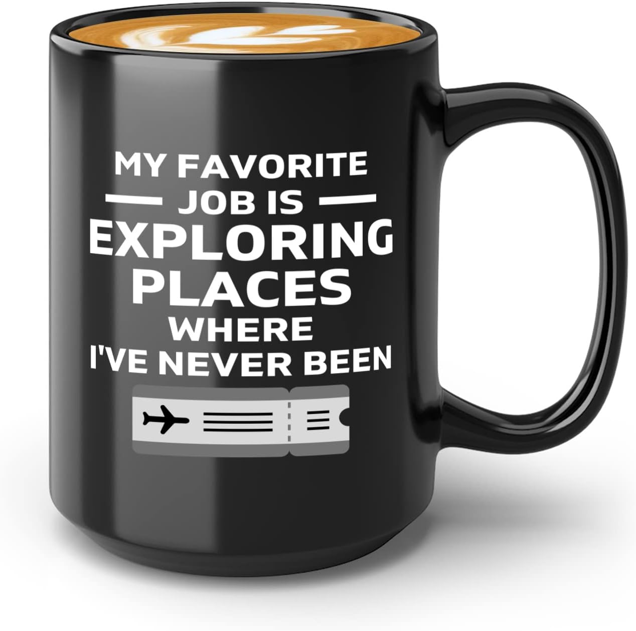 Journalist Coffee Mug 15oz Black -Exploring Places - Reading Lover Book Club Gift Author Appreciation Writer Journalism Novelist Scriptwriter