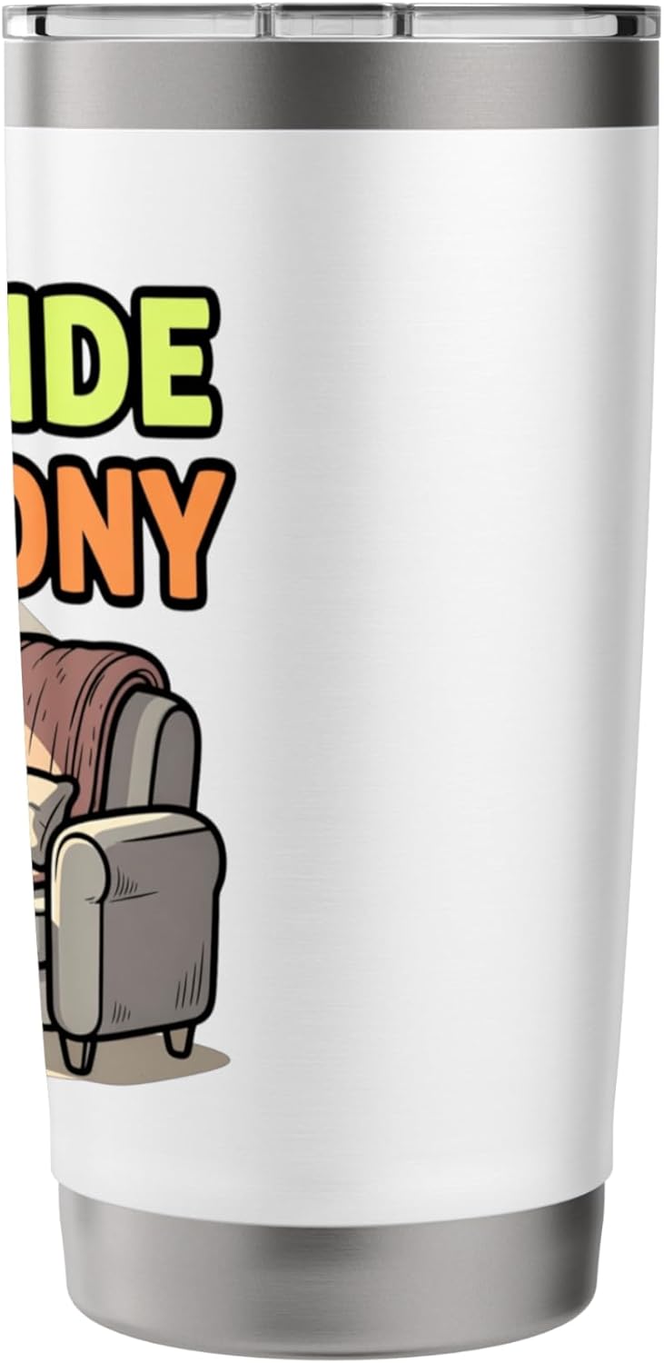 Cozy Relaxation Lifestyle Humor Design Stainless Steel Insulated Tumbler