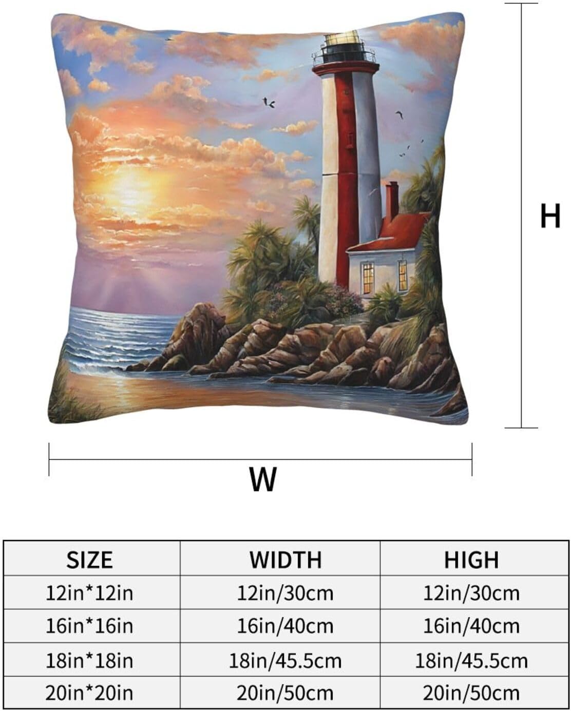 All-Season Square Pillow Covers 18"X18", Diamond Painting, Decorative Throw Pillow Covers for Sofa Bed Couch, Hidden Zipper Cushion Cover, Square Lumbar & Accent Pillowcases for Home Decor
