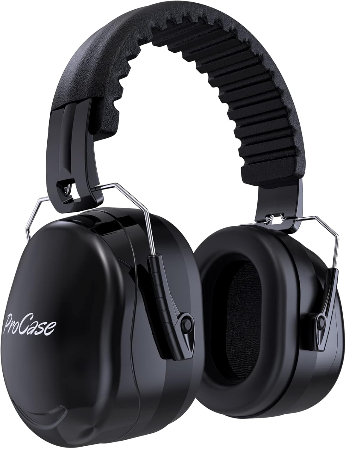 ProCase NRR 32dB Noise Reduction Ear Muffs, Safety Hearing Protection for Shooting Gun Range, Construction, Mowing, Autism Sensory Earmuffs for Adults & Kids – Black