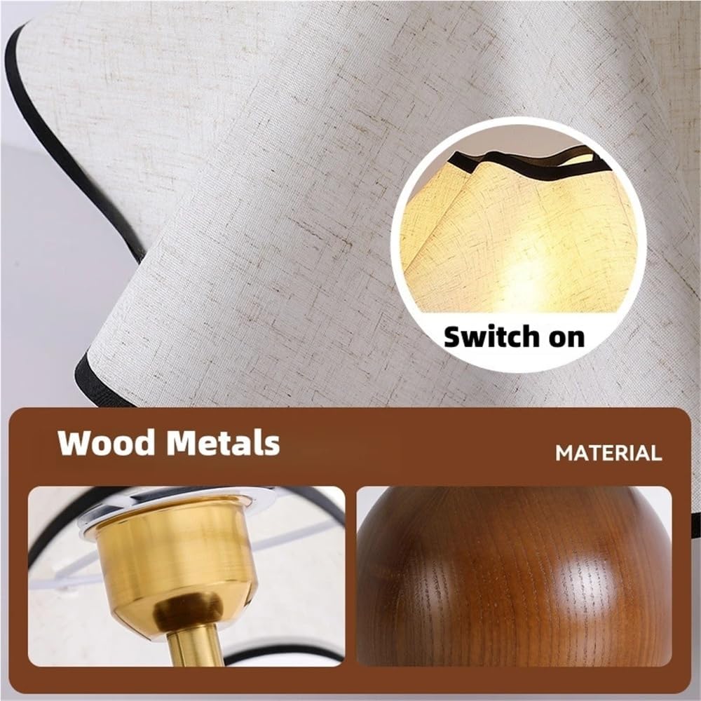 Modern Style Light Reading Bed Warm Light Table Light Table Lamps for Bedroom Living Room Office Indoor Home Decorative Fixture(Wood Color)