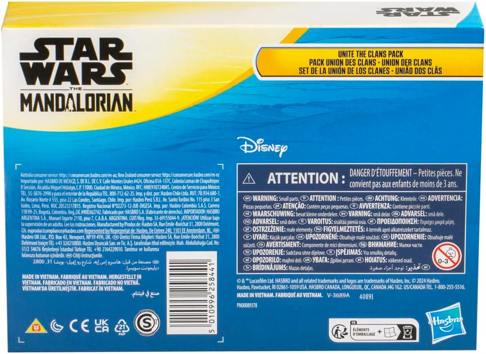 STAR WARS Epic Hero Series Unite The Clans Pack, Paz Vizsla, Mandalorian Warrior, Axe Woves 4-Inch Action Figures, Toys for 4 Year Old Boys & Girls (Amazon Exclusive)