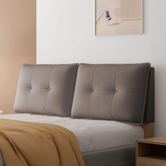 Adult Headboard Cushion Bed Backrest Pillow Wall Pillow Lumbar Pad Upholstered Bench Cushion Removable Cover(Size:No headboard 78.7"/200cm,Color:A)
