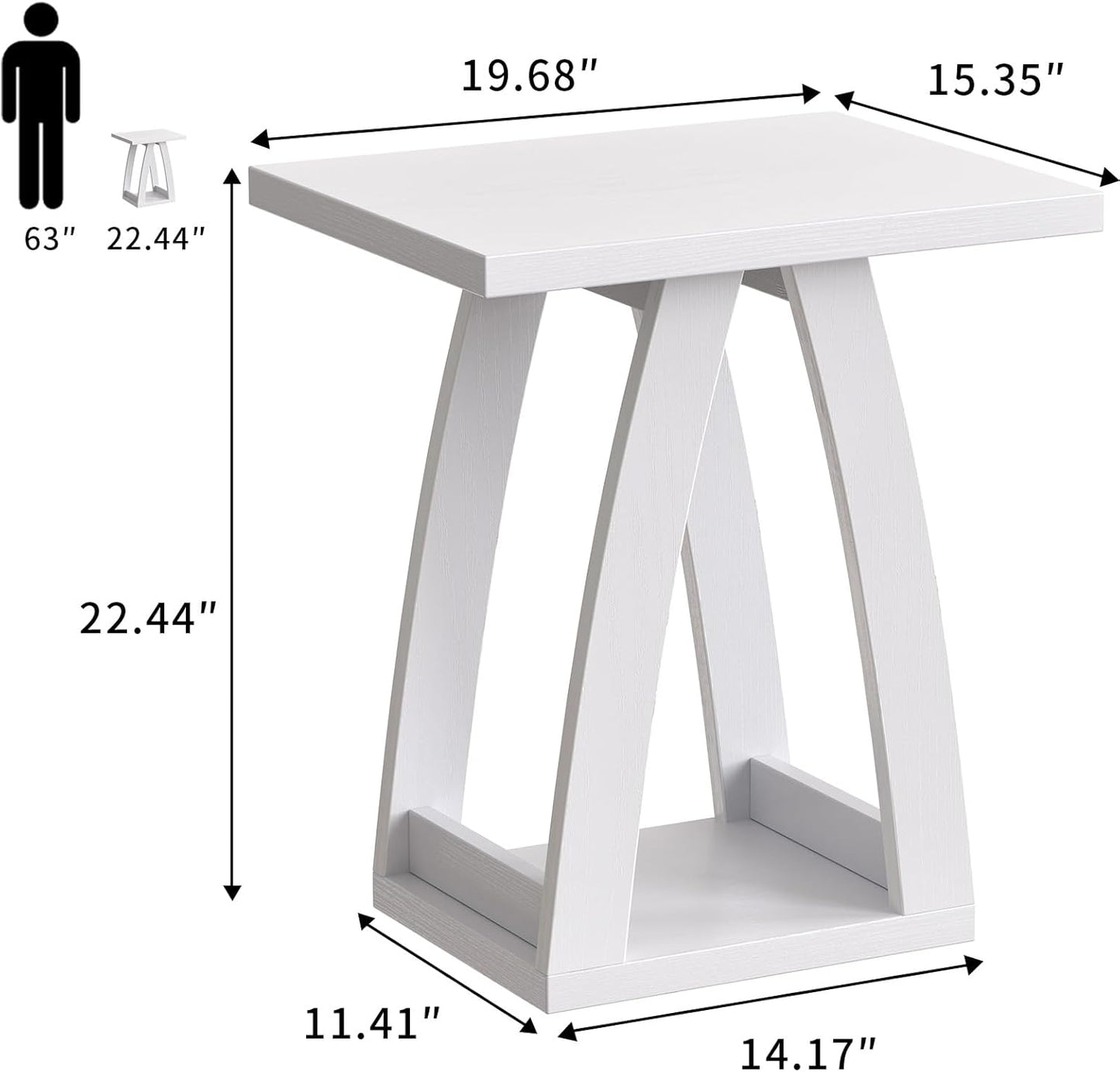 End Tables Living Room Set of 2. Side Tables Living Room. Side Table Beside Sofa. Modern End Table for Home. White End Tables Set of 2