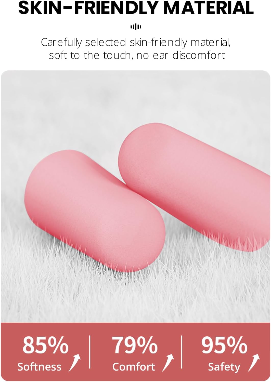 Soft Foam Ear Plugs for Sleep, 5 Pairs Noise Cancelling Earplugs with Case for Sleeping, Traveling, Snoring, Loud Noise, Construction and Studying, Pink