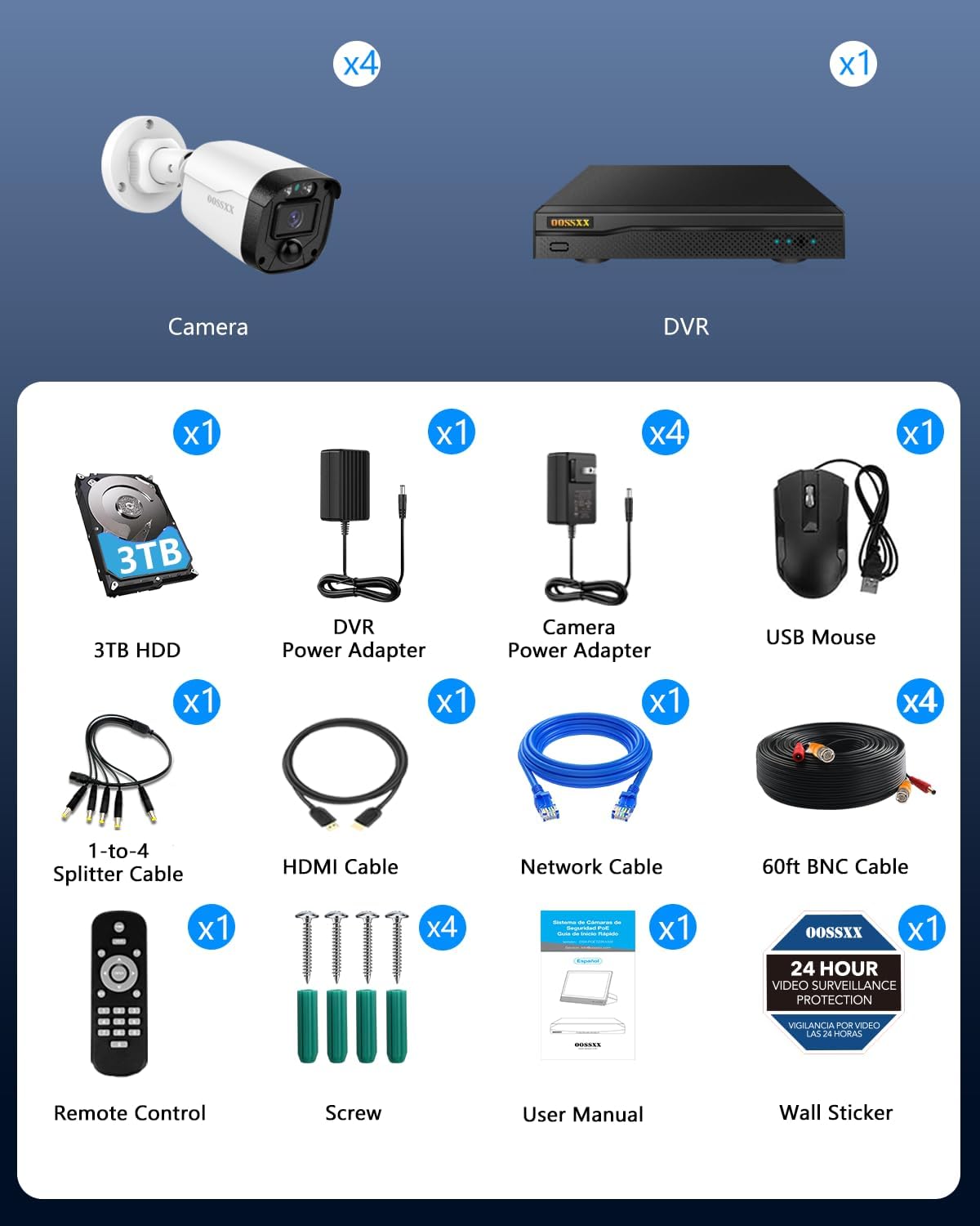 Outdoor Wired Security Camera System Home Video Surveillance Cameras Systems