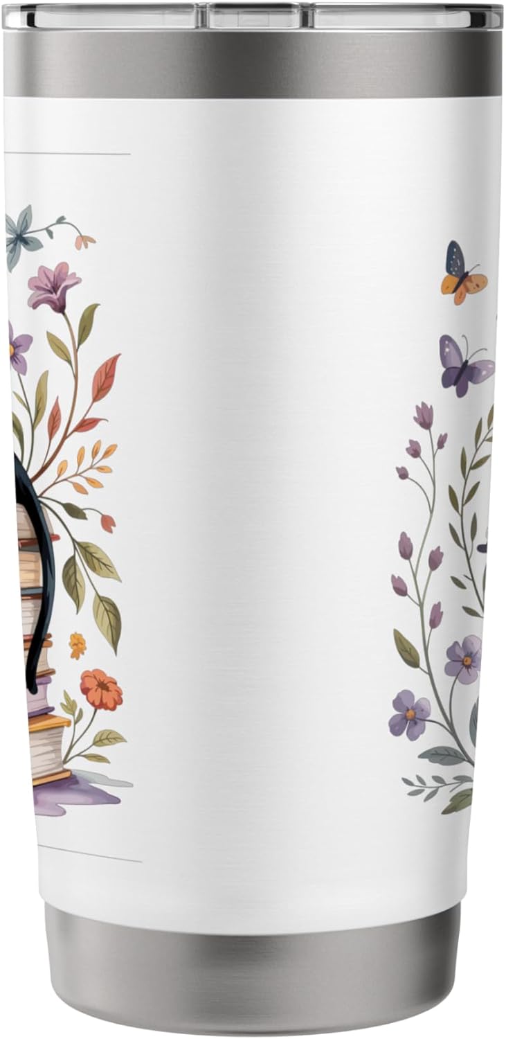 Just One More Chapter Reading Dark Romance Cat Book Lover Stainless Steel Insulated Tumbler