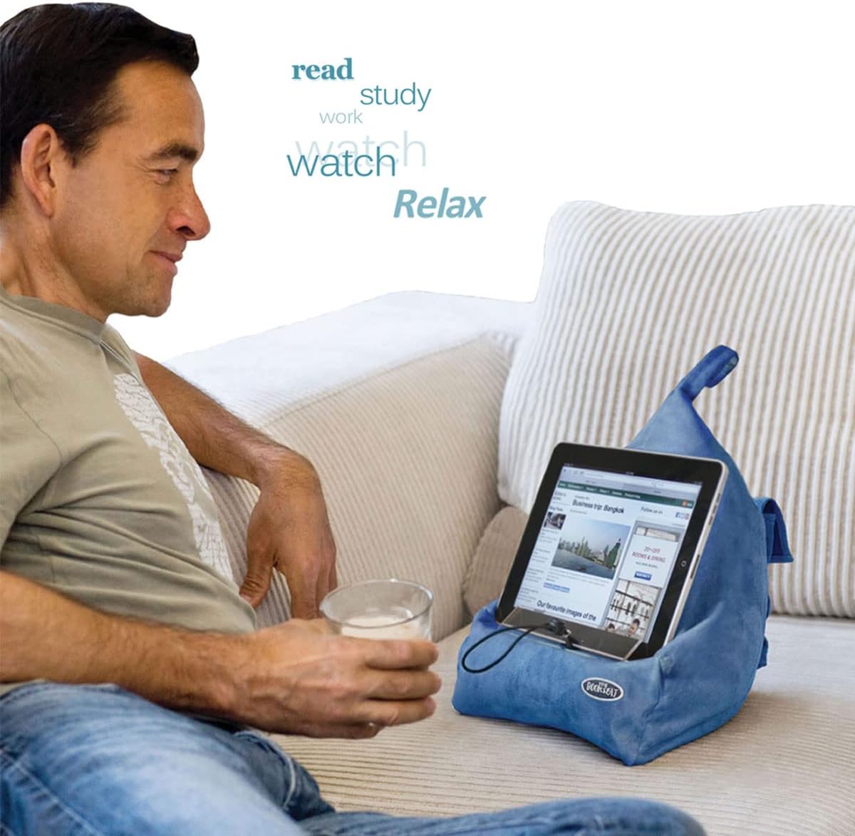 The Book Seat - The Most Comfortable Way to Read, Hands Free! - Sage Green