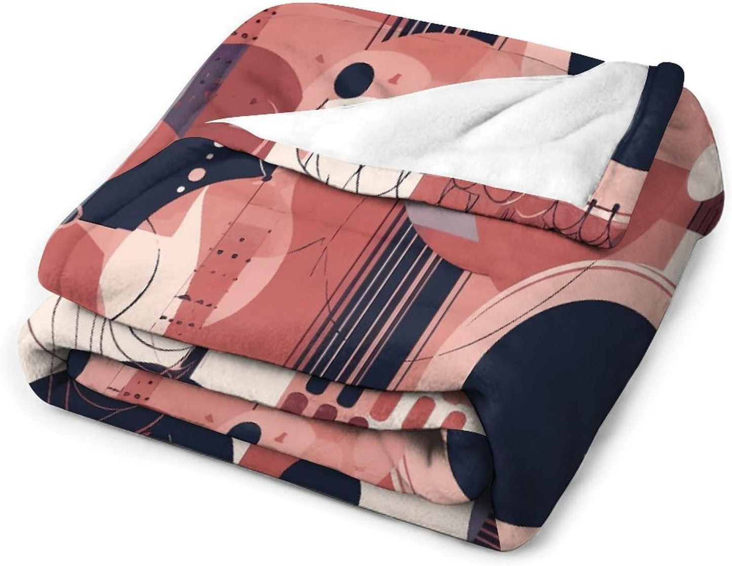 Soft Geometric Style Throw Blanket for Couch Super Soft Warm Lightweight Throw Blankets Cozy Flannel Bed Blanket Cute Decorative Blankets for All Seasons Home Decor Gift 60"*80"（150 * 200cm）
