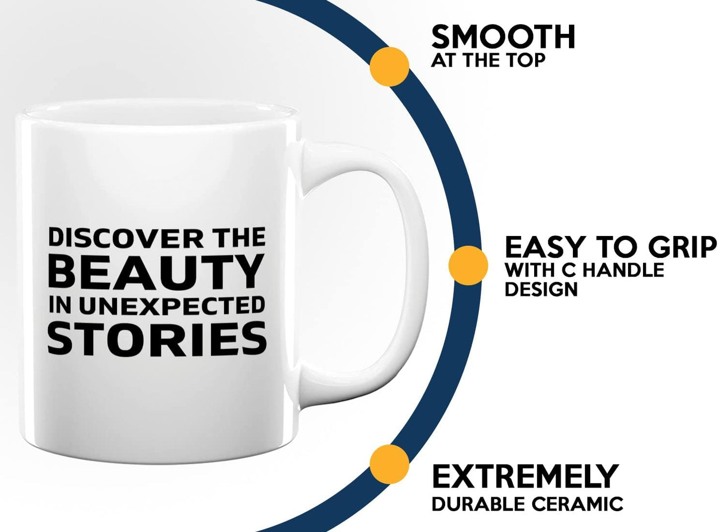 Journalist Coffee Mug 11oz White -Discover the Beauty - Reading Lover Book Club Gift Author Appreciation Writer Journalism Novelist Scriptwriter