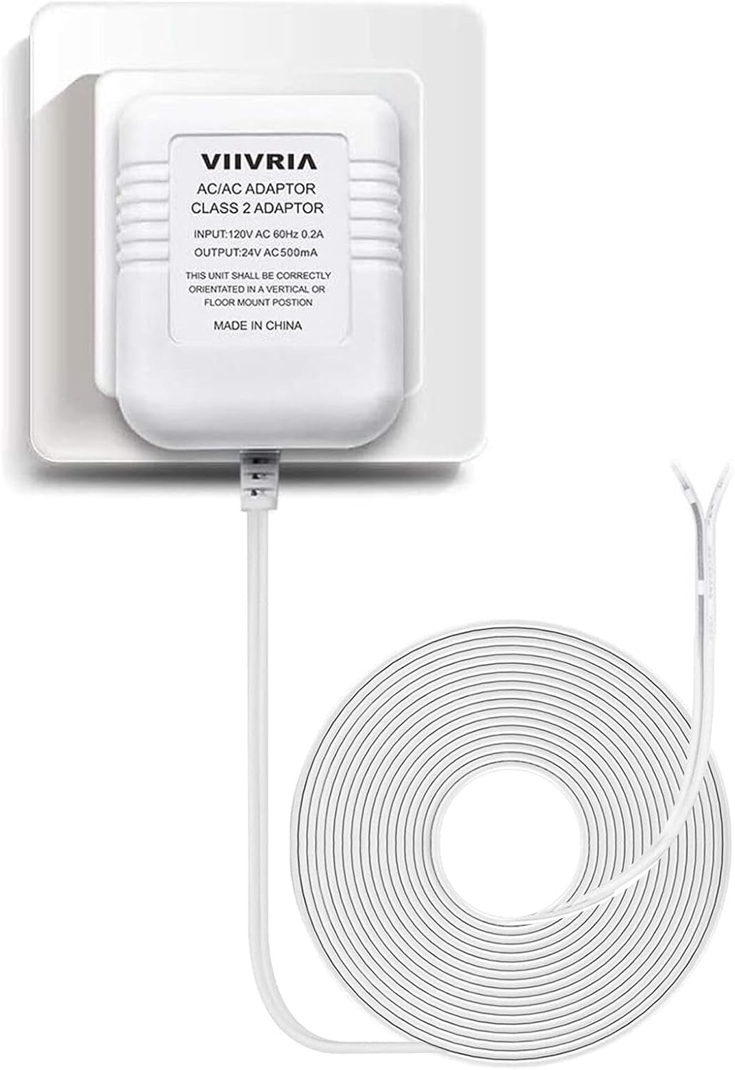 AC 24 Volt Transformer, C Wire Adapter, Compatible with All Versions of Ring Doorbell and Thermostat for Ecobee,Sensi and Honeywell, 315" Long Cable