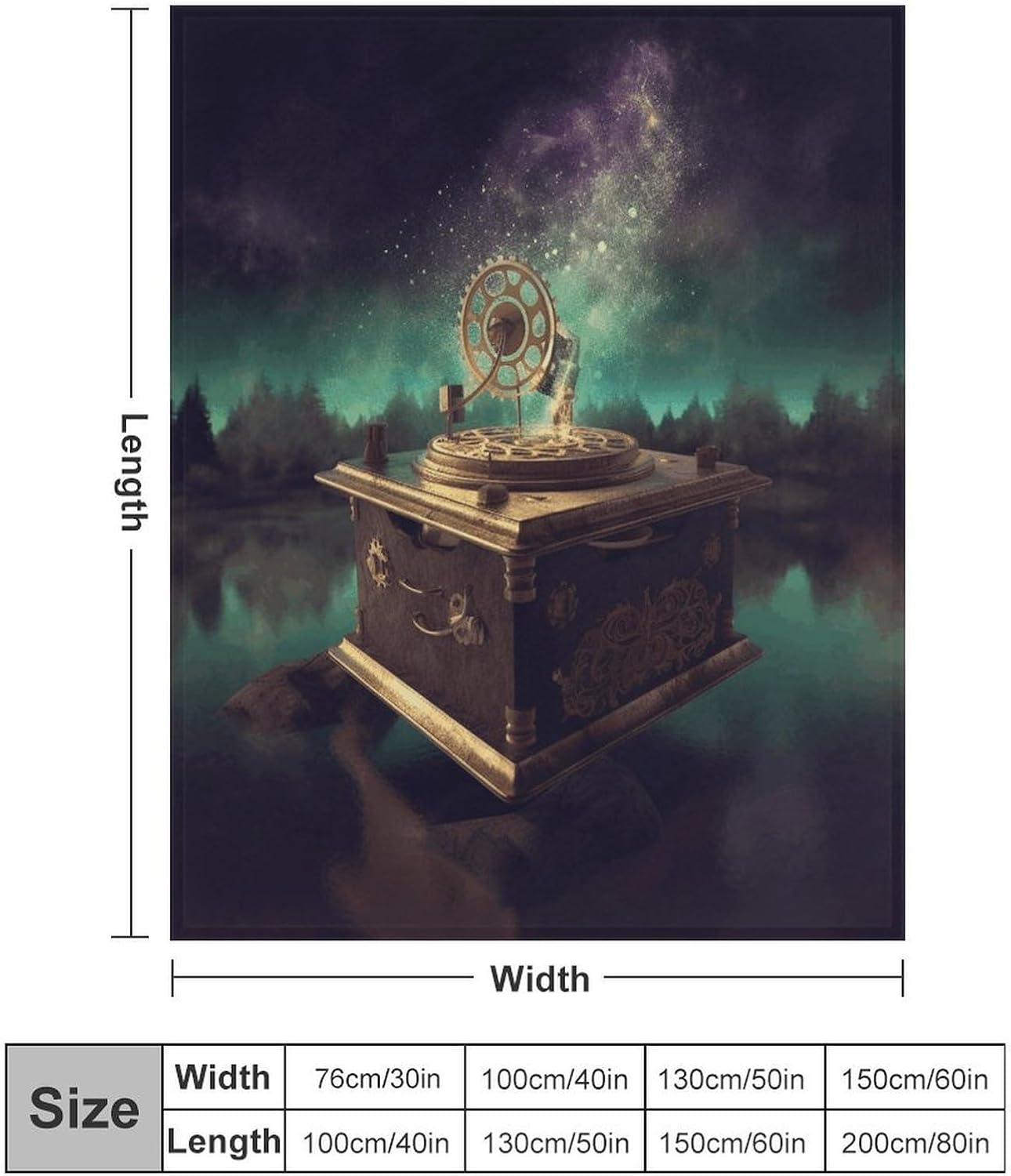 Dream Music Box Blanket Chunky Fluffy Fuzzy Bed Blankets Cozy Soft Warm Winter Blankets Anti-Pilling Flannel Throw Blanket for Couch Living Room Bedroom Multiple Size