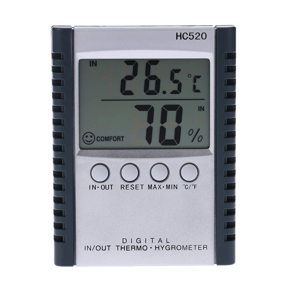 LCD Digital Indoor/Outdoor Thermometer Hygrometer Temperature Humidity Measurement C/F Max Min Value Display