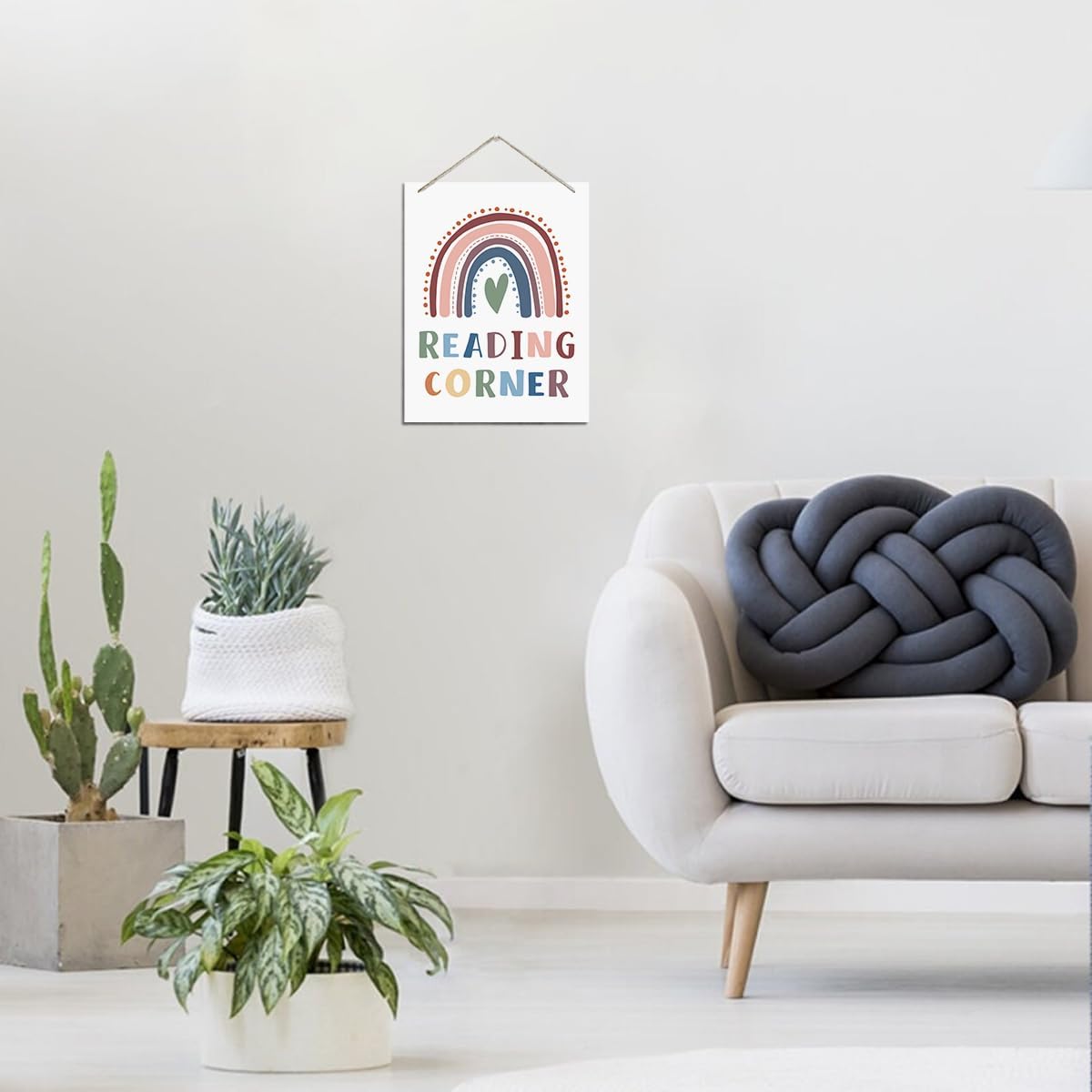 Reading Corner Sign, Farmhouse Wood Sign, Rustic Hanging Wood Plaque Sign, Library Wall Decoration, Classroom Decor, Bookstore Decor Ornaments, Rustic Door Hanger, Classroom Decoration