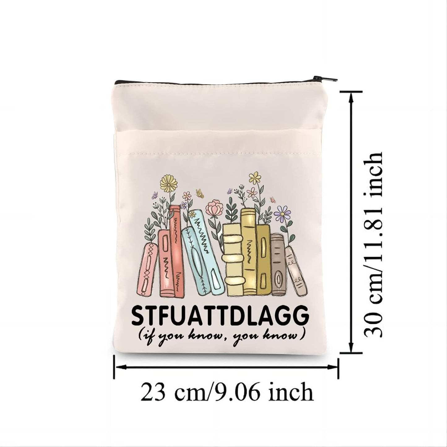 Smut Bookish Gift If You Know I Know Funny Book Sleeve Book Lover Gift Bookish Merch (STFUATTDLAGG-b)