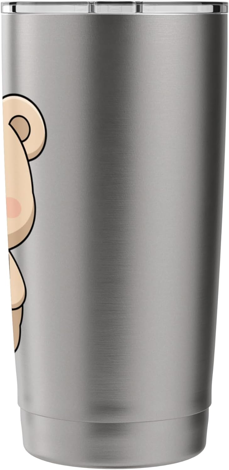 Cute Bear Reading a Book Stainless Steel Insulated Tumbler