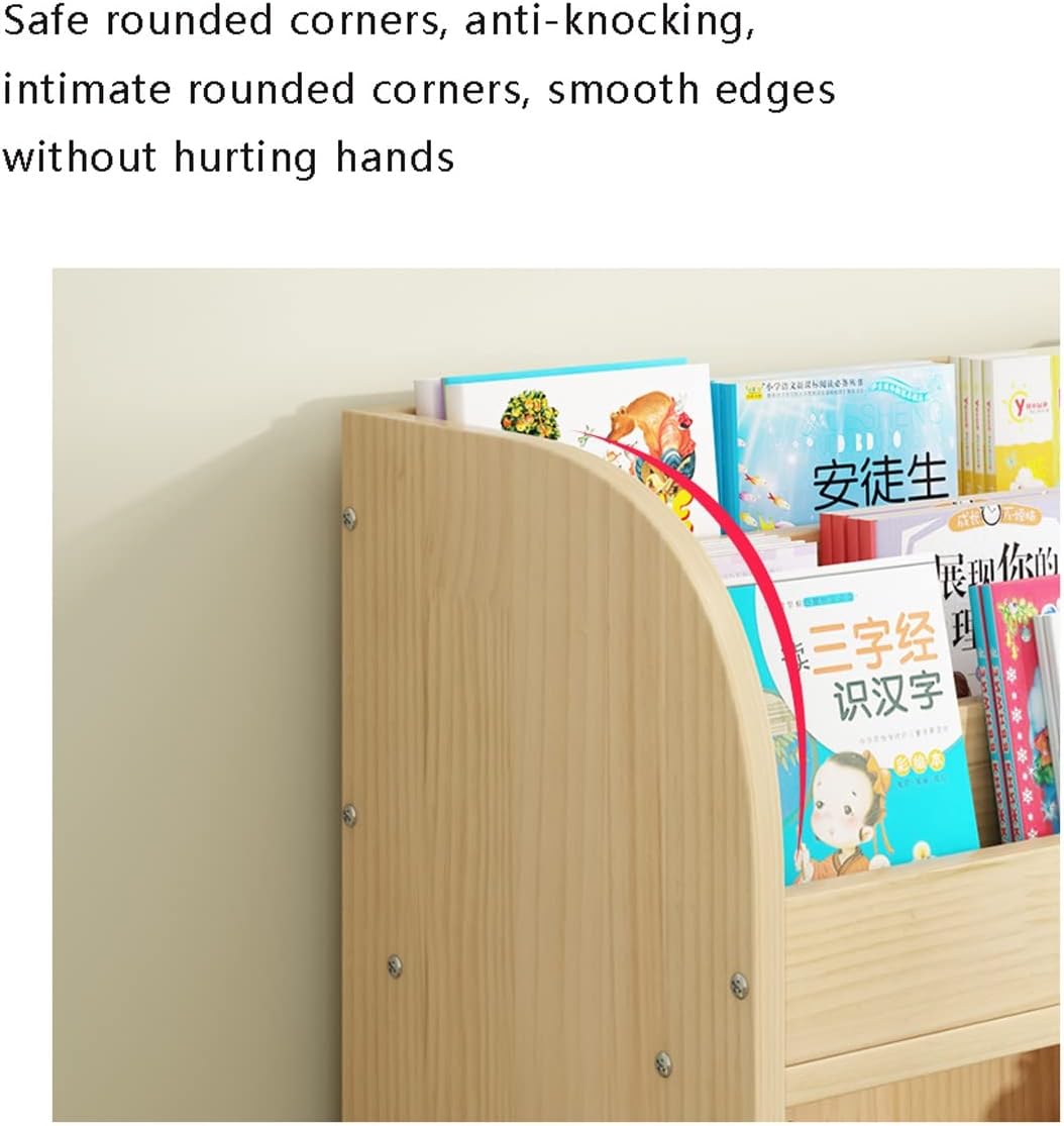 Bookcase Storage Rack Vertical Cabinet Bookshelf Industrial Bookshelf,Narrow Modern Wood Bookcase, Small Storage Unit Frame for Home Office Open Display Shelves