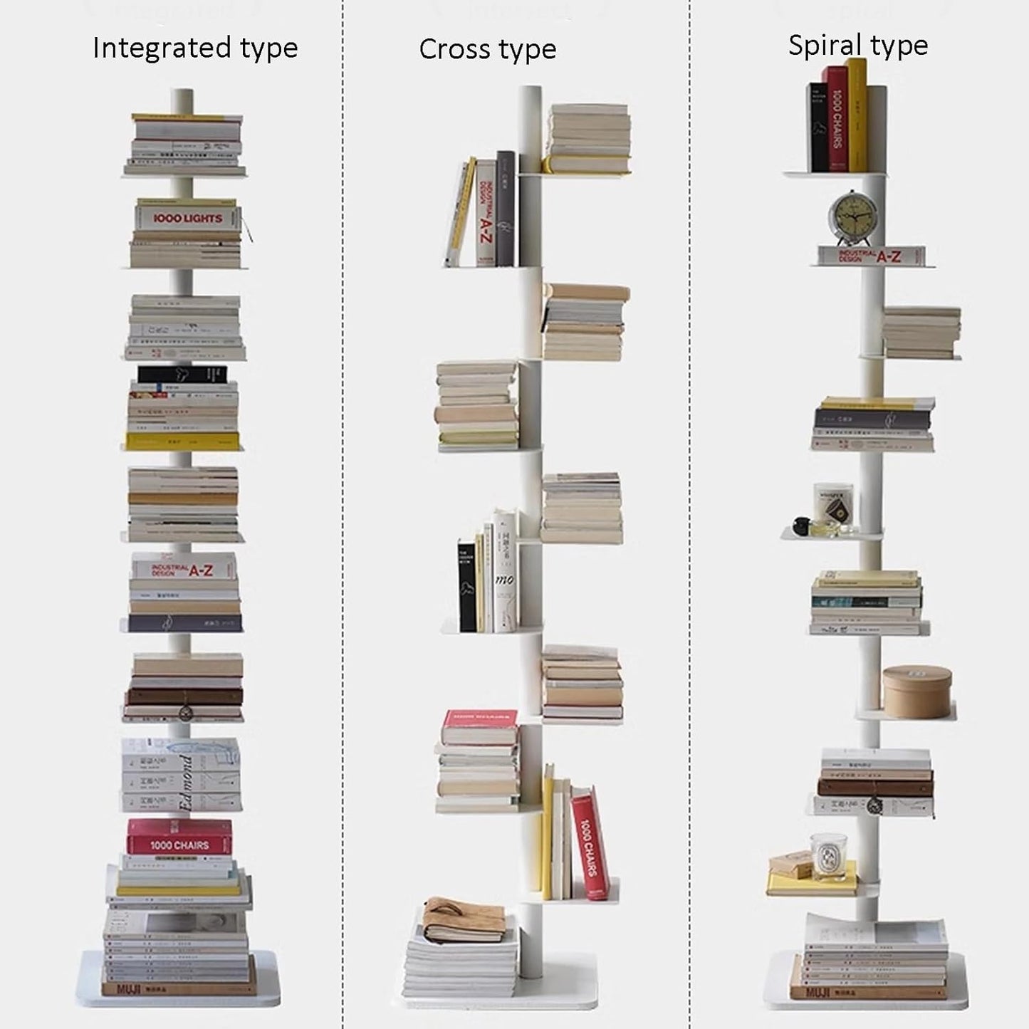 SEIFE Multipurpose Vertical Bookshelf for Home, Metal Bookshelf Tower,Modern Open Bookshelf,Tall Vertical Bookcase,Ideal Book Invisible Floating Bookshelf,Multipurpose Storage Rack(Dark Green)