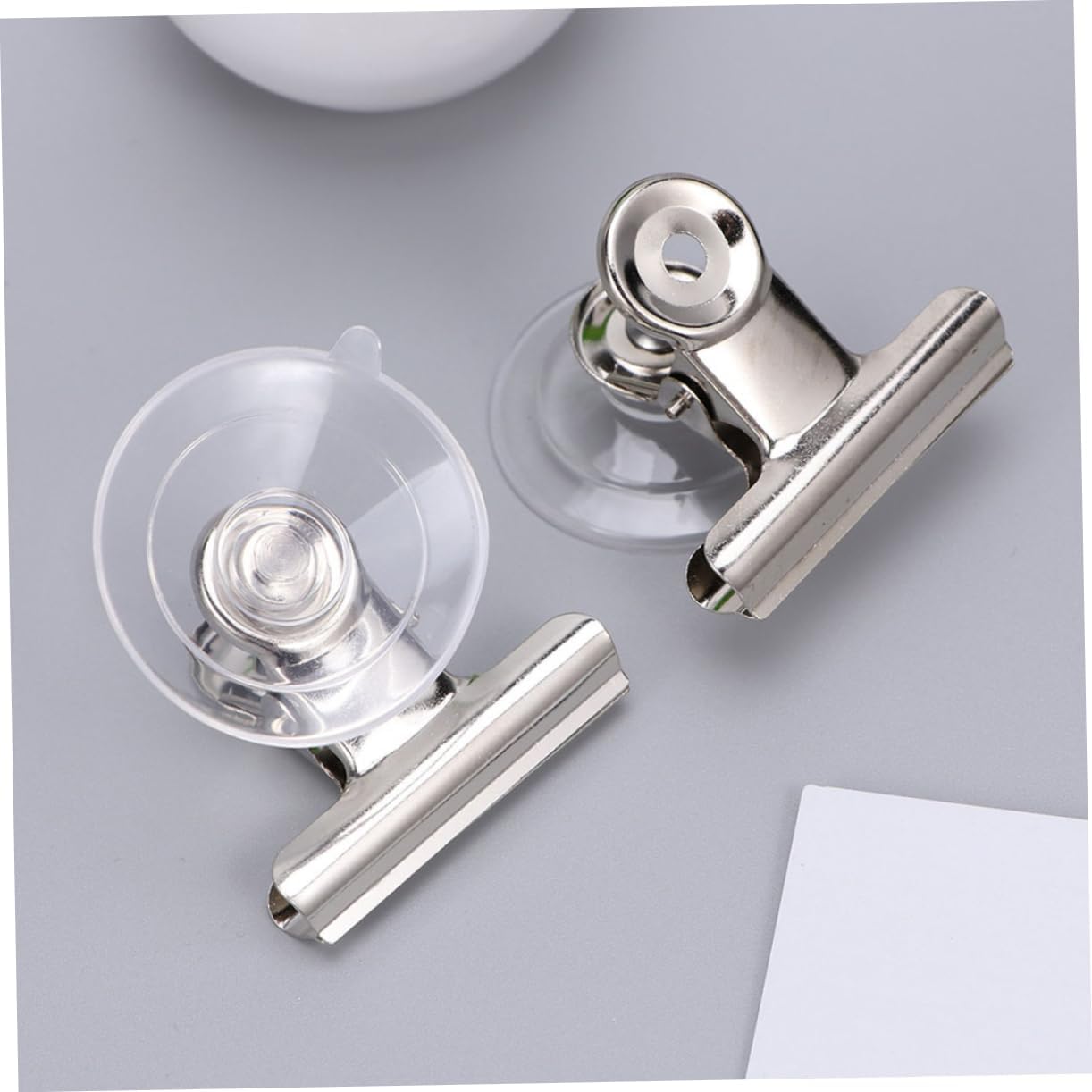 PRETYZOOM 5pcs Stainless Steel Suction Cup Hooks for Glass Window Non-Slip No Tools Needed for Kitchen Bathroom Laundry