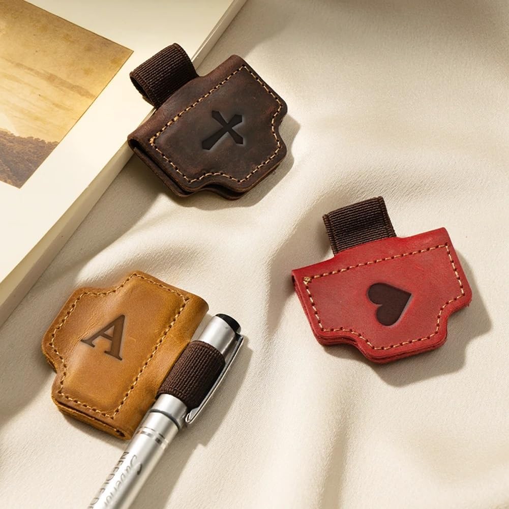 Personalized Magnetic Leather Pen Holder Bookmark, 2026 New Cross Magnetic Bookmark Pen Holder, Leather Book Mark for Men Women, Travelers, Teachers Readers Book Lovers Gifts