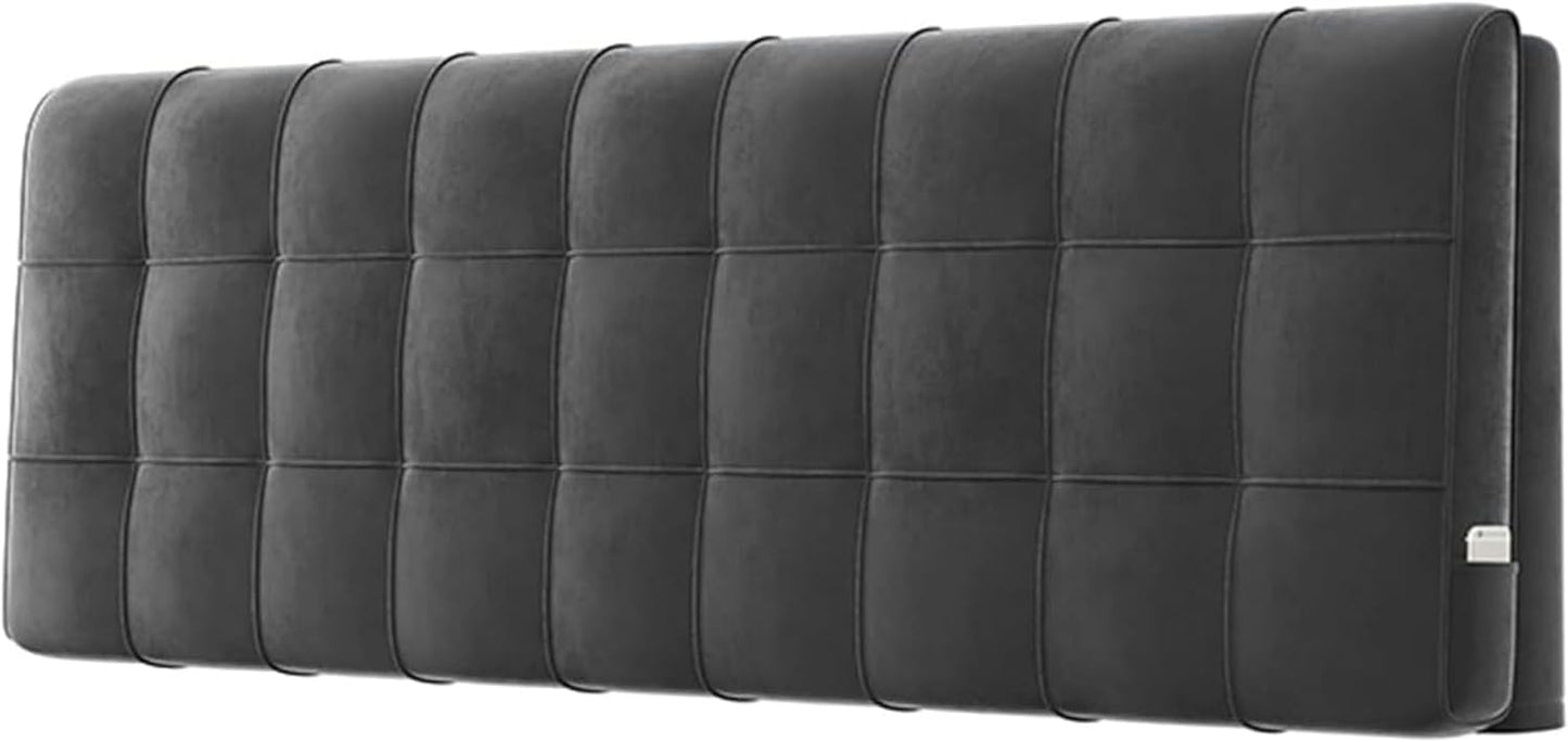 AMNOOL Tufted Button Headboard Large Bolster Bedside Support Cushion for Pregnancy,Wall Pillowboard Headboard Upholstered Bedroom Backrest Fleece Cover-1-