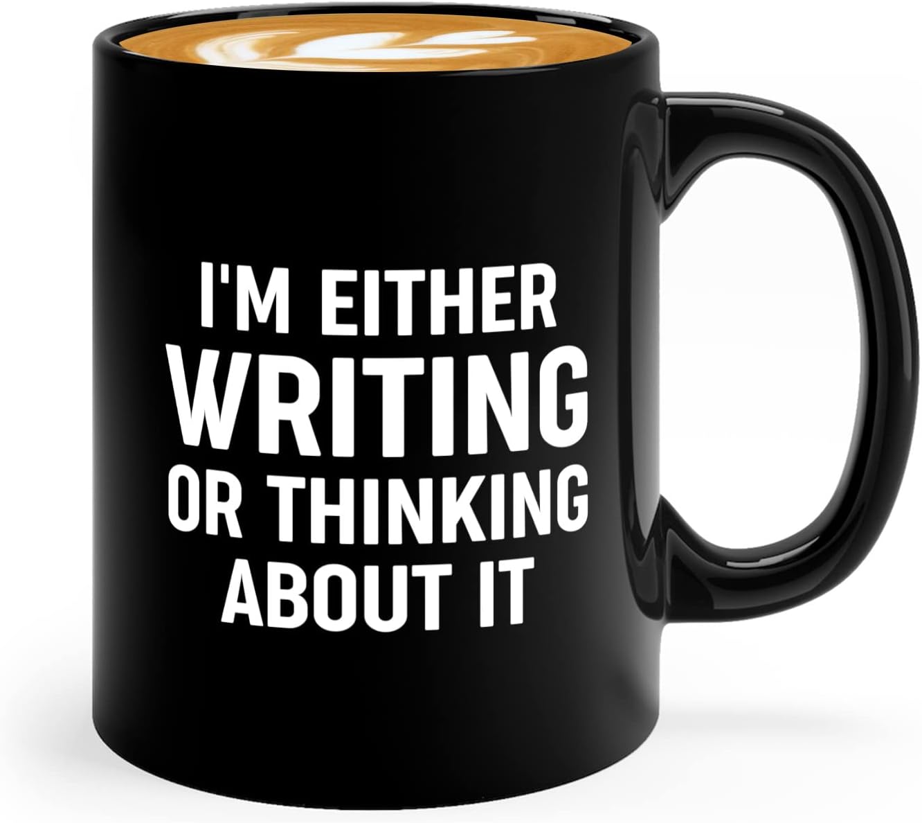 Journalist Coffee Mug 11oz Black -Writing or Thinking - Reading Lover Book Club Gift Author Appreciation Writer Journalism Novelist Scriptwriter