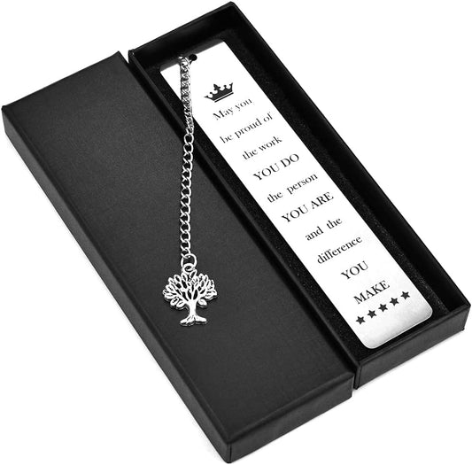 Quimoy Bookmark,Cute Metal Bookmarks for Women with Chain,Book Marks for Book Lovers Teachers Students Summer Back to School New Year Retirement Birthday Gifts Christmas Stocking Stuffers