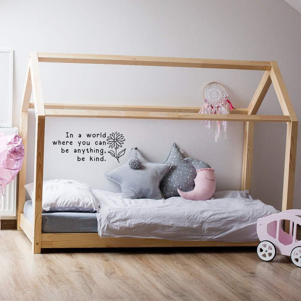 in a World Where You Can Be Anything Be Kind Inspirational Quotes Vinyl Wall Decals Motivational Saying Room Decor Art Lettering